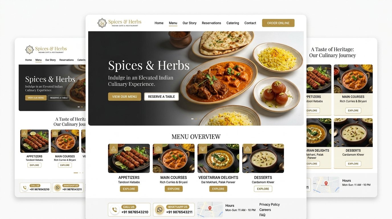 Restaurant Cafe Website Demo