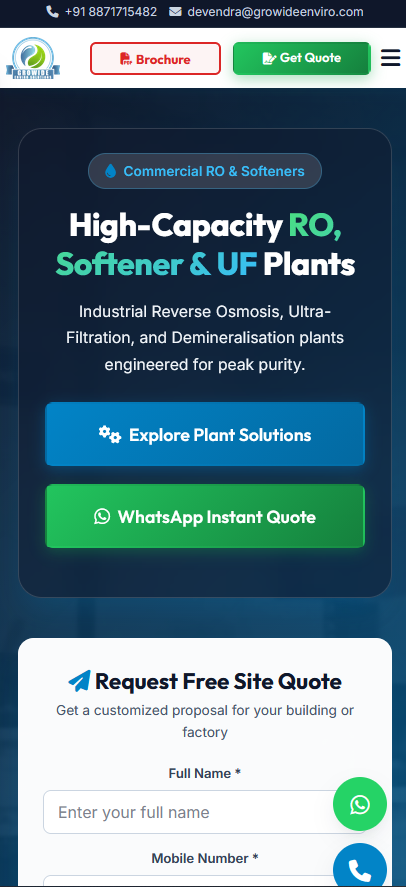 Growide Enviro Solutions Mobile Responsive