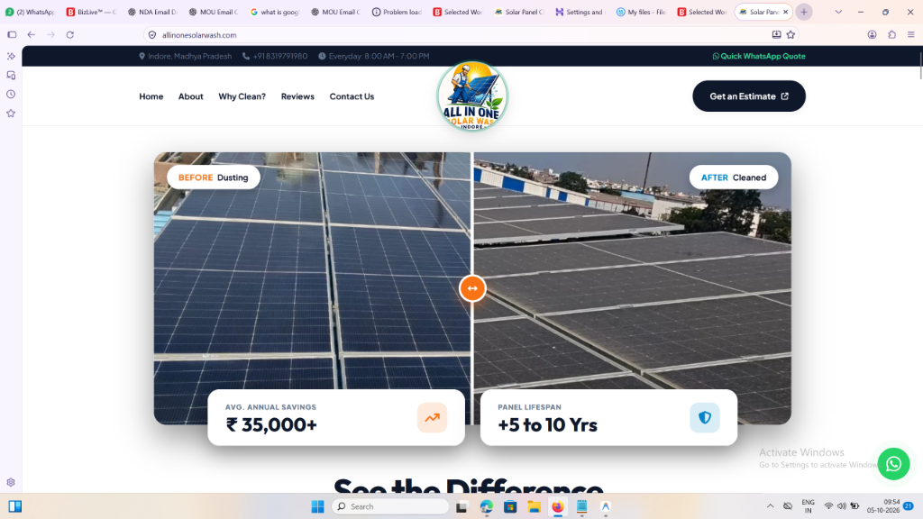 All In One Solar Wash